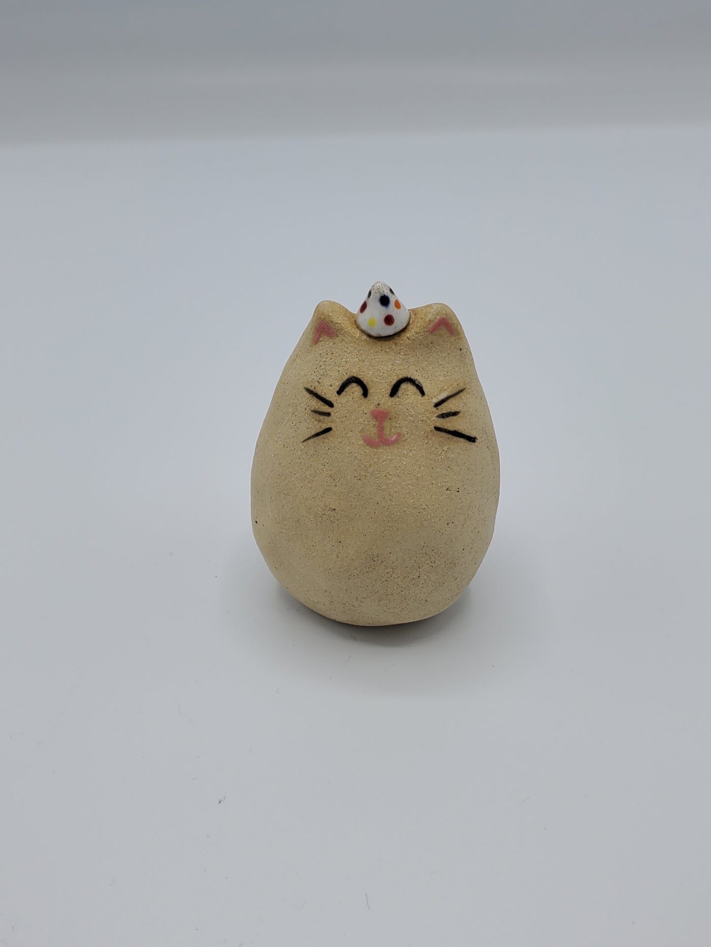 Ceramic Rattle - Cat with Hat