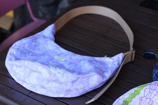 Crescent Shoulder Bag Splash Proof Medium - Hebrew Cone Shell Brown