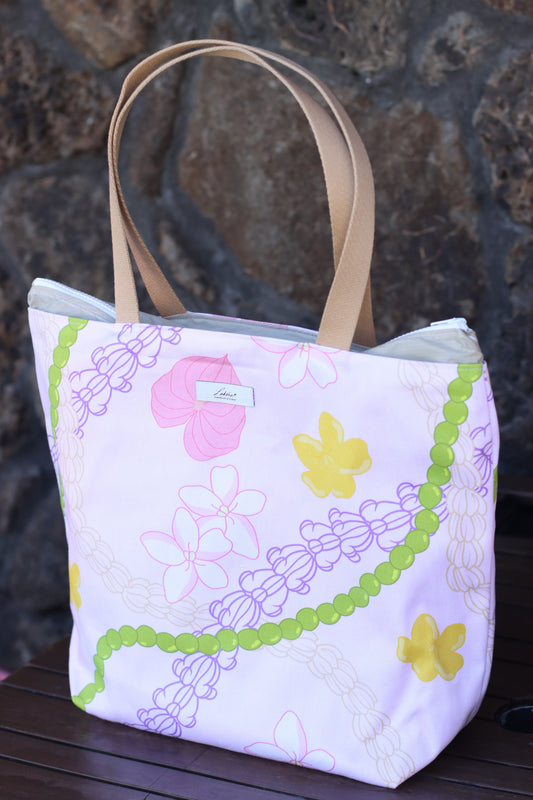 Tote Bag Splash Proof Large - Hibiscus Blue