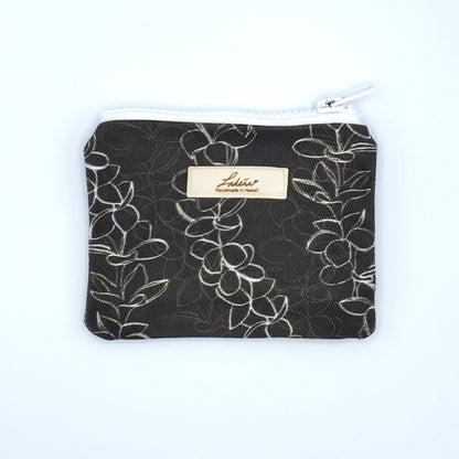 Coin Pouch - Plumeria Black