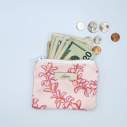 Coin Pouch - Plumeria Pink