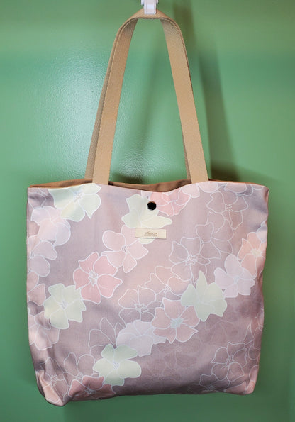 Tote Bag Large - Flowers Mauve