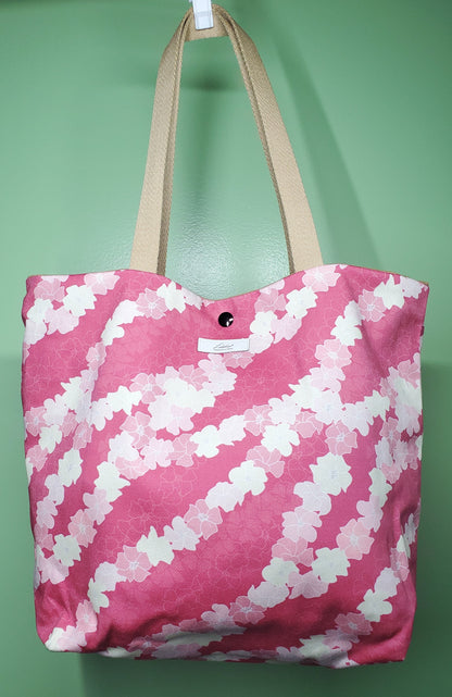 Tote Bag Large v2 - Puakenikeni Pink