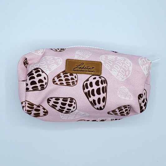 Box Pouch Splash Proof Small - Hebrew Cone Shell Pink