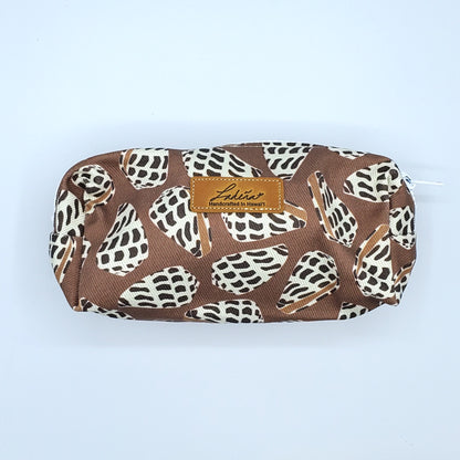 Box Pouch Splash Proof Small - Hebrew Cone Shell Brown