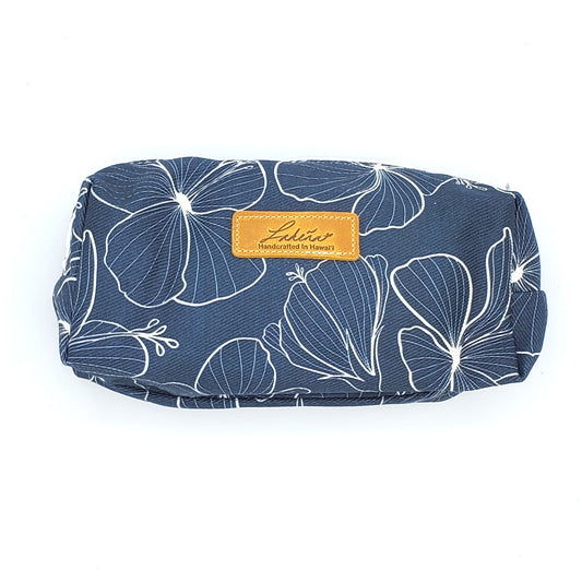 Box Pouch Splash Proof Small - Hibiscus Blue