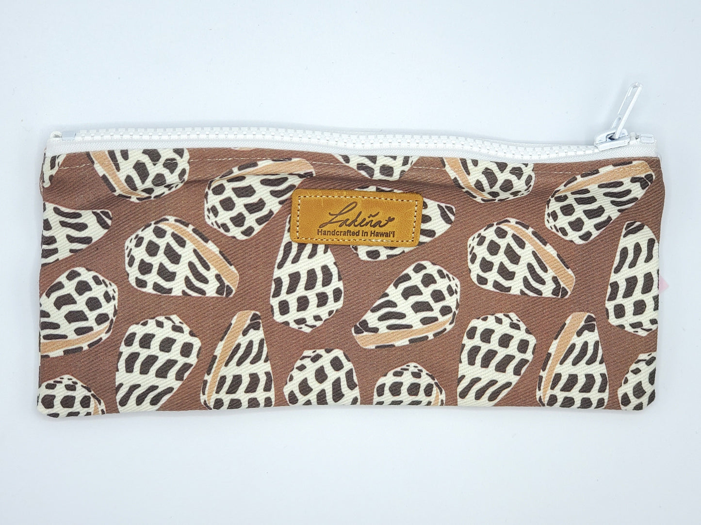 Pencil Case Splash Proof - Hebrew Cone Shell Brown