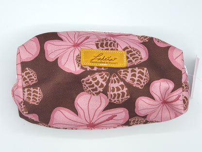 Box Pouch Splash Proof Small - Hebrew Shell & Hibiscus