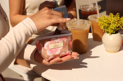 Coin Pouch Splash Proof Gusseted - Hibiscus Brown